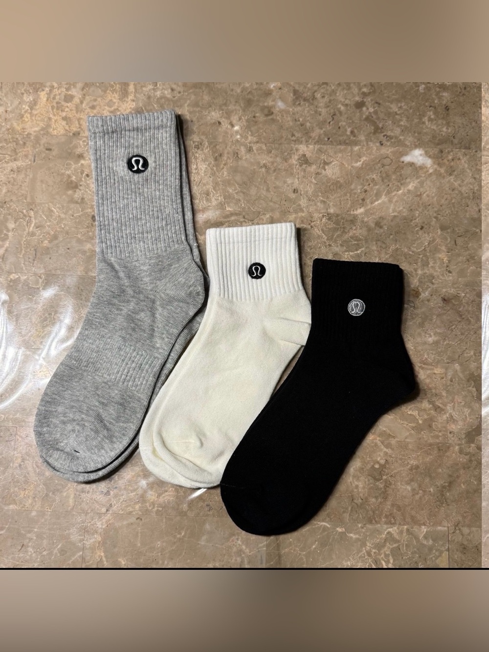New Women’s Lululemon Athletica Socks 
3 pairs 
Size Medium